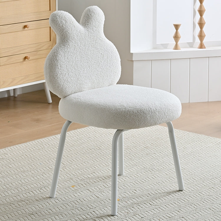 JOY HOME Chair: Plush White Rabbit Shaped Accent Armchair for Living Room in Dubai showroom