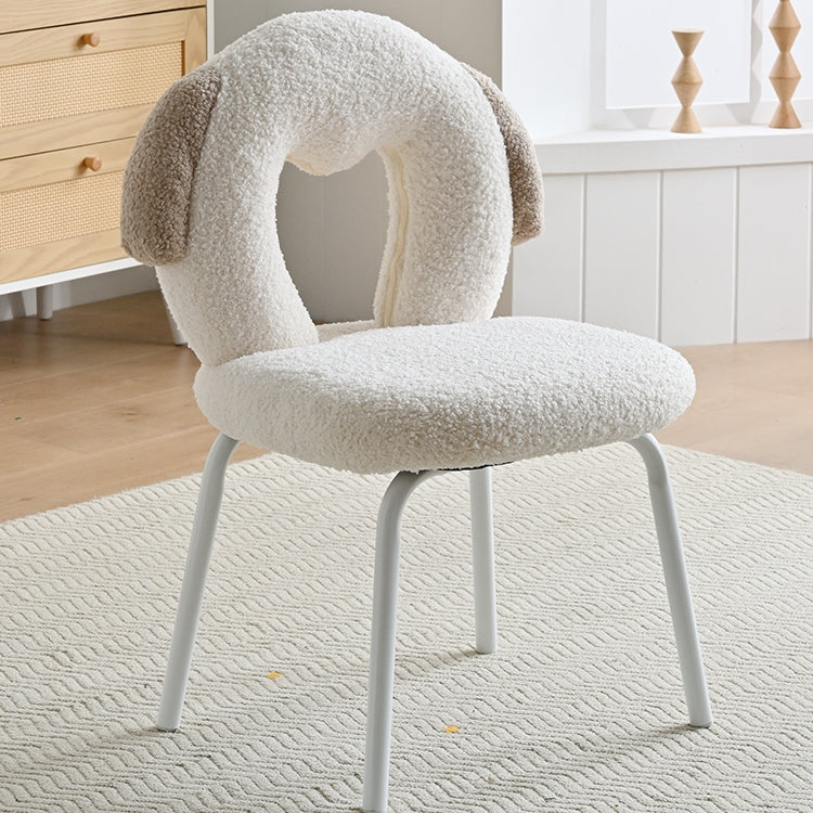 JOY HOME Chair: Plush White Dog Shaped Accent Armchair for Living Room in Dubai showroom