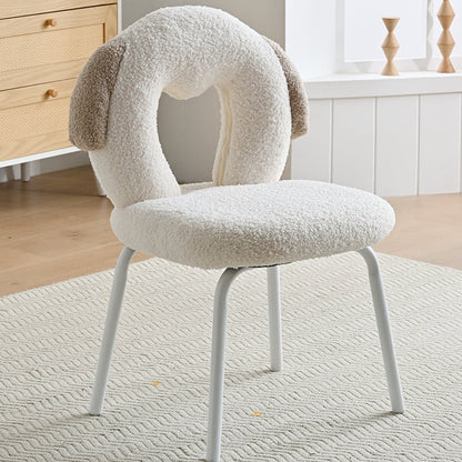 JOY HOME Chair: Plush White Dog Shaped Accent Armchair for Living Room in Dubai showroom