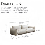 Load image into Gallery viewer, JOY Home Light Luxury Fabric Cloud Shaped Sofa set for Livingroom

