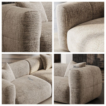 JOY Home Light Luxury Fabric Cloud Shaped Sofa set for Livingroom