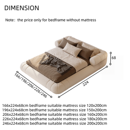 JOY HOME Sherpa Velvet Wood Mattress