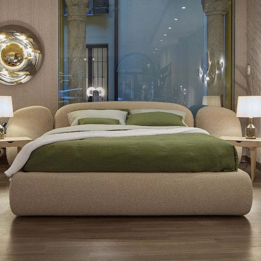 JOY HOME Bed: Bed Frame Modern Velvet King Queen Size for bedroom Without Mattress in Dubai sho
