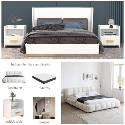 JOY Home Bedroom Furniture Bed Frame with Mattress Bedside table Dresser