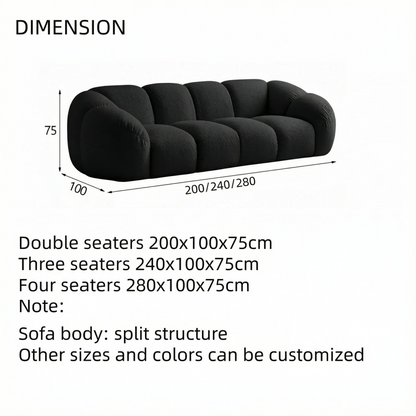JOY HOME Wood Black Cloud Sofa