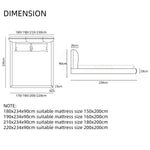 Load image into Gallery viewer, JOY Home Bed Frame Modern Velvet King Queen Size for bedroom Without Mattress