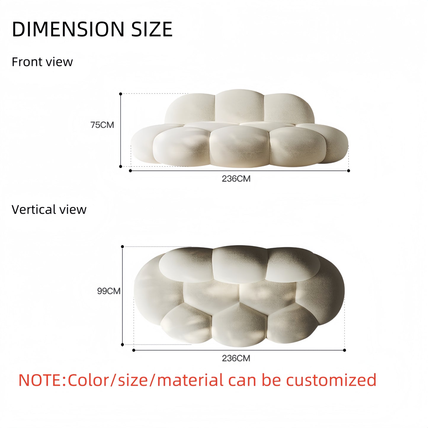 JOY Home Fleece Fabric Overstuffed Multifunction  Sofa Chair set for Livingroom Office