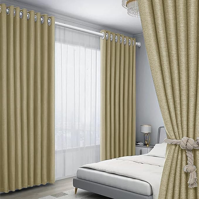 100% Blackout Curtains 2 Panels | Versatile Living Room & Bedroom