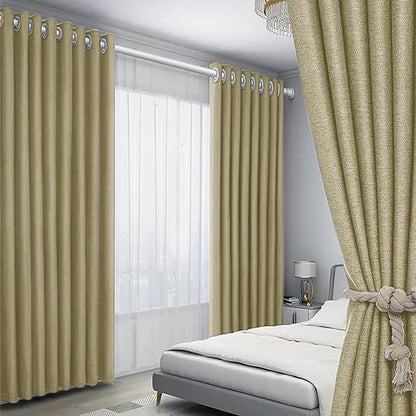 100% Blackout Curtains 2 Panels | Versatile Living Room & Bedroom